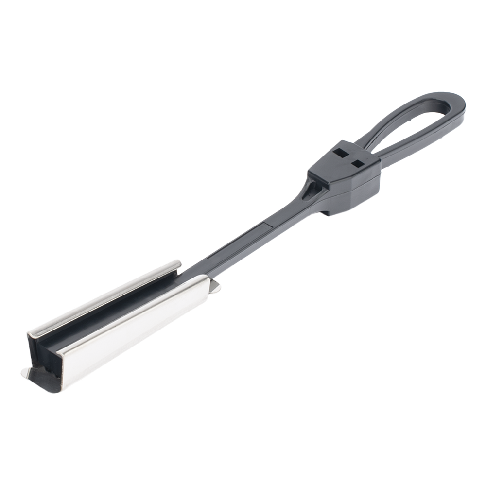 Tensor Plastico para Fibra Óptica Drop Plana de 5x2 mm, Span 80 metros (Termoplastico Resistente a los Rayos UV)