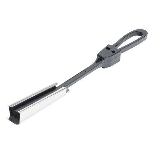 Tensor Plastico para Fibra Óptica Drop Plana de 5x2 mm, Span 80 metros (Termoplastico Resistente a los Rayos UV)