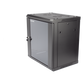Gabinete para Montaje en Pared - Piso / Puerta de Cristal Templado / Cuerpo Fijo / 12 Unidades de Rack / 19" / Fabricado en Acero