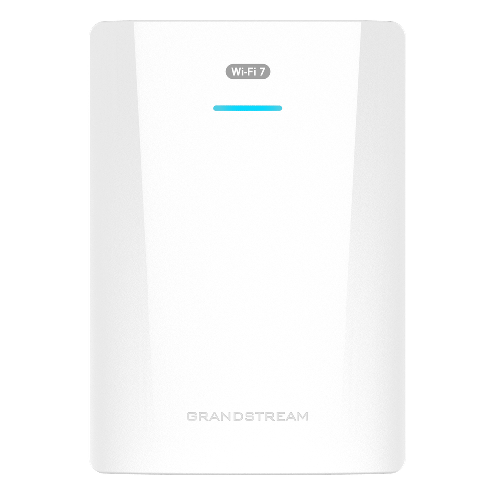 Punto de Acceso Wi-Fi 7 para Pared / GWN7670WM / MIMO 2x2:2 DL-UL OFDMA / Modulación 4096 QAM / 2.5G Ethernet PoE+ / Hasta 256 Clientes / QoS Avanzado / Cobertura 175 mts / Gestión Integrada y en la Nube