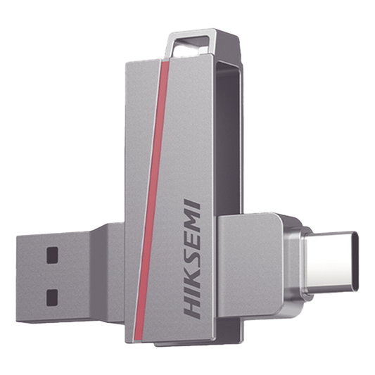 Memoria USB Dual de 128 GB / USB-C y USB-A / Transferencia de Alta Velocidad / Metálica / Compatible con Dispositivos Móviles, Windows, Mac y Linux
