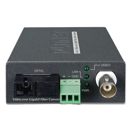 Kit Convertidor de Medios de Video Sobre Fibra Gigabit WDM-SC, Monomodo a 20 km, Tipo de Video AHD/TVI/CVI/CVBS