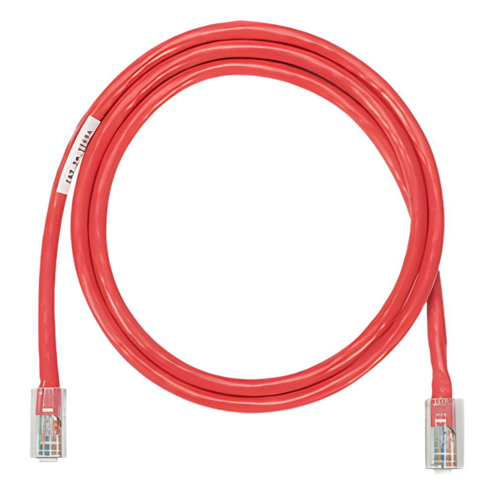 Cable de Parcheo UTP Categoría 5e, con Plug Modular en Cada Extremo - 3 Metros (9.84 Pies) - Rojo