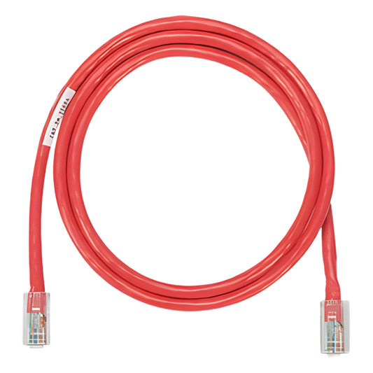 Cable de Parcheo UTP Categoría 5e, con Plug Modular en Cada Extremo - 3 Metros (9.84 Pies) - Rojo