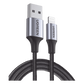 Cable USB-A a Lightning | 1 Metro (3.28 Pies) | Certificado MFi | Carga Rápida 5V/2.4 A | 480 Mbps | Conector C94 | Adecuado para iPhone, iPad y iPod | Protección Integrada | Caja de Aluminio | Nylon Trenzado | Color Negro