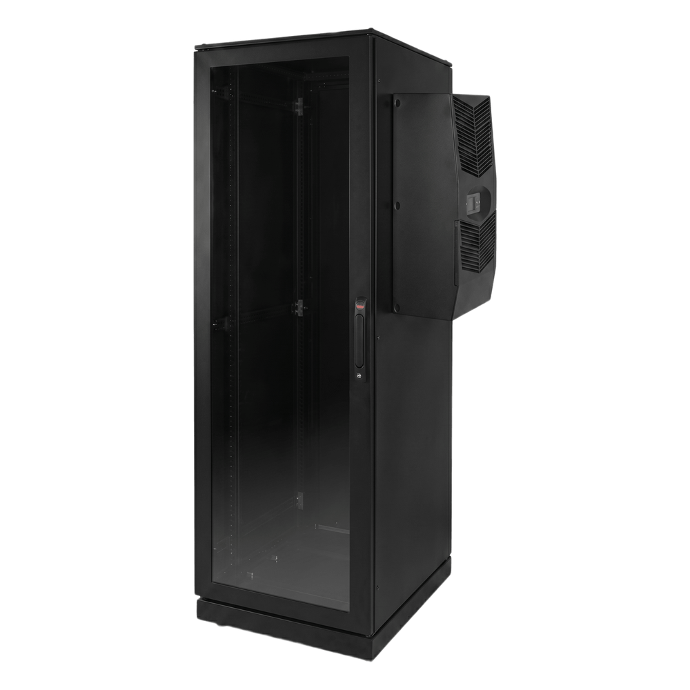 Gabinete de Telecomunicaciones ProLine V/D, 600 mm de Ancho, 1000 mm de Profundidad, Compatible Con Aire Acondicionado Tipo G52, NEMA 12, 42 UR, Color Negro