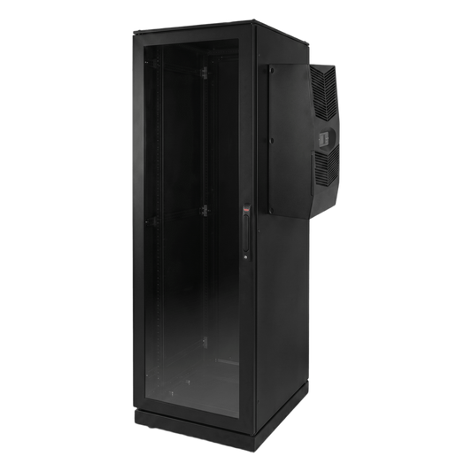 Gabinete de Telecomunicaciones ProLine V/D, 600 mm de Ancho, 1000 mm de Profundidad, Compatible Con Aire Acondicionado Tipo G52, NEMA 12, 42 UR, Color Negro