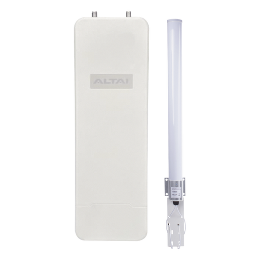 Super Kit WiFi Omnidireccional en 2.4 GHz para WISP, Hasta 300 m de Cobertura, El Kit Incluye Punto de Acceso C1XN+ y Antena Omnidireccional  de 10 dBi, Administración en Nube Gratis con INSIGHTS