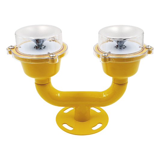Lámpara de Obstrucción Doble color Rojo / IP65 / Luz fija o parpadeante / Voltaje de Operación 110 AC / 220 AC