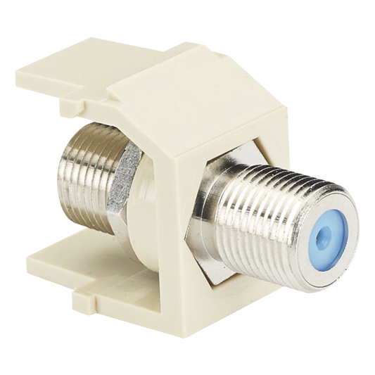 Módulo Acoplador Coaxial Tipo F, Keystone, de 75 Ohms, 3.0 GHz, Color Blanco Mate