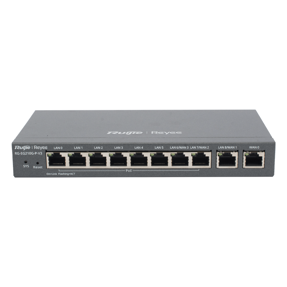 Router Balanceador con Función SD-WAN, PoE+ hasta 110 Watts, Hasta 4 Servicios de Internet y hasta 200 clientes con desempeño de 1 Gbps
