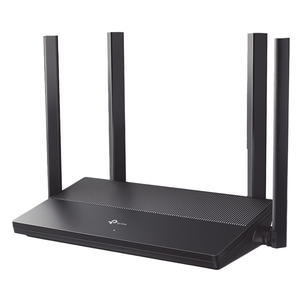 Router WiFi 6 AX 1500 Mbps / MU-MIMO 2X2 y OFDMA / 1 Puerto WAN Gigabit / 3 Puertos LAN Gigabit / Soporta IPV6 y TR-069 / 4 Antenas Beamforming / Seguridad WiFi WPA3
