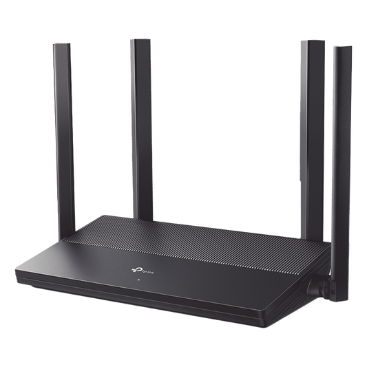 Router WiFi 6 AX 1500 Mbps / MU-MIMO 2X2 y OFDMA / 1 Puerto WAN Gigabit / 3 Puertos LAN Gigabit / Soporta IPV6 y TR-069 / 4 Antenas Beamforming / Seguridad WiFi WPA3
