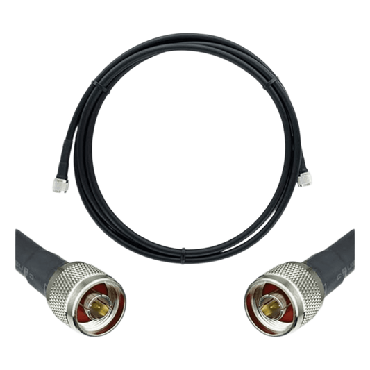 Jumper Coaxial de 50 Ohm con Cable Wilson-400 | Conector N Macho en los Extremos | 9.14 Metros (30 Pies) de Longitud.