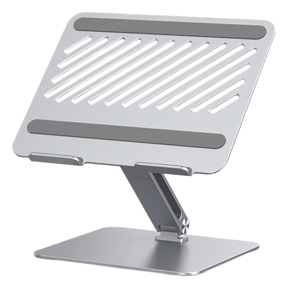 Soporte de Aluminio para Laptop | Ajustable 180° | Soporta Laptops de 10 a 17.3''| Capacidad de Carga 5Kg | Excelente Estabilidad | Diseño Para Alta Disipación de Calor | Altura y Angulo Ajustable | Plegable y Portátil.