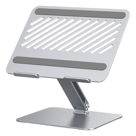 Soporte de Aluminio para Laptop | Ajustable 180° | Soporta Laptops de 10 a 17.3''| Capacidad de Carga 5Kg | Excelente Estabilidad | Diseño Para Alta Disipación de Calor | Altura y Angulo Ajustable | Plegable y Portátil.