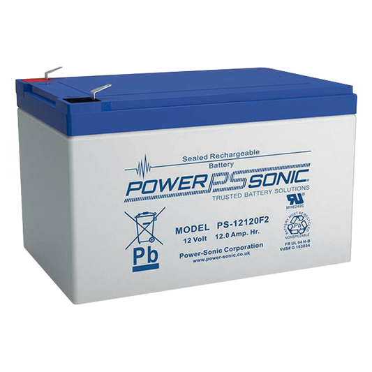 Batería 12V Recargable, 12AH, Para Respaldo, Tecnologías AGM/VRLA, 5 Años Vida Útil, Terminales tipo F2, Reconocida UL , Sin Mantenimiento, Sin Derrames