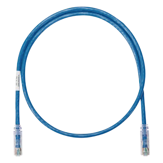Cable de Parcheo UTP Categoría 5e, con Plug Modular en Cada Extremo - 0.3 Metros (1 Pie) - Azul