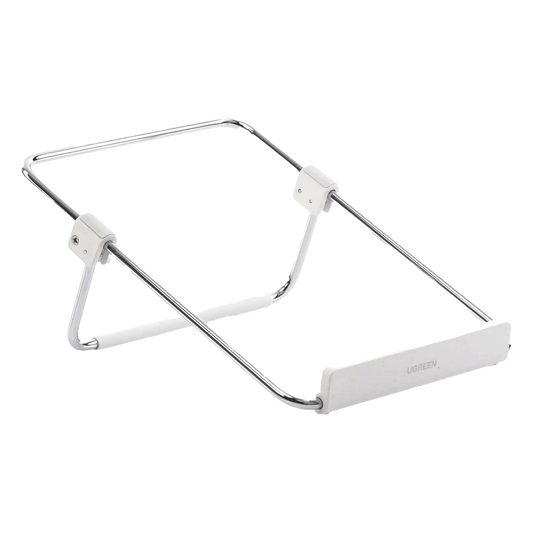 Soporte para Laptop / Plegable / Ajustable de 87 a 131 mm / Amplia compatibilidad 11''-16'' / Capacidad de carga 20 KG / Antideslizante /  Ultra Ligero / Metal / ABS / Silicona / Color Plata