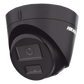 [Dual Light] Turret IP 4 Megapixel / Color Negro /  Lente 2.8 mm / 30 mts IR + 30 mts Luz Blanca / Micrófono Integrado / ACUSENSE Lite / Exterior IP67 / H.265 / PoE / ONVIF / Micro SD