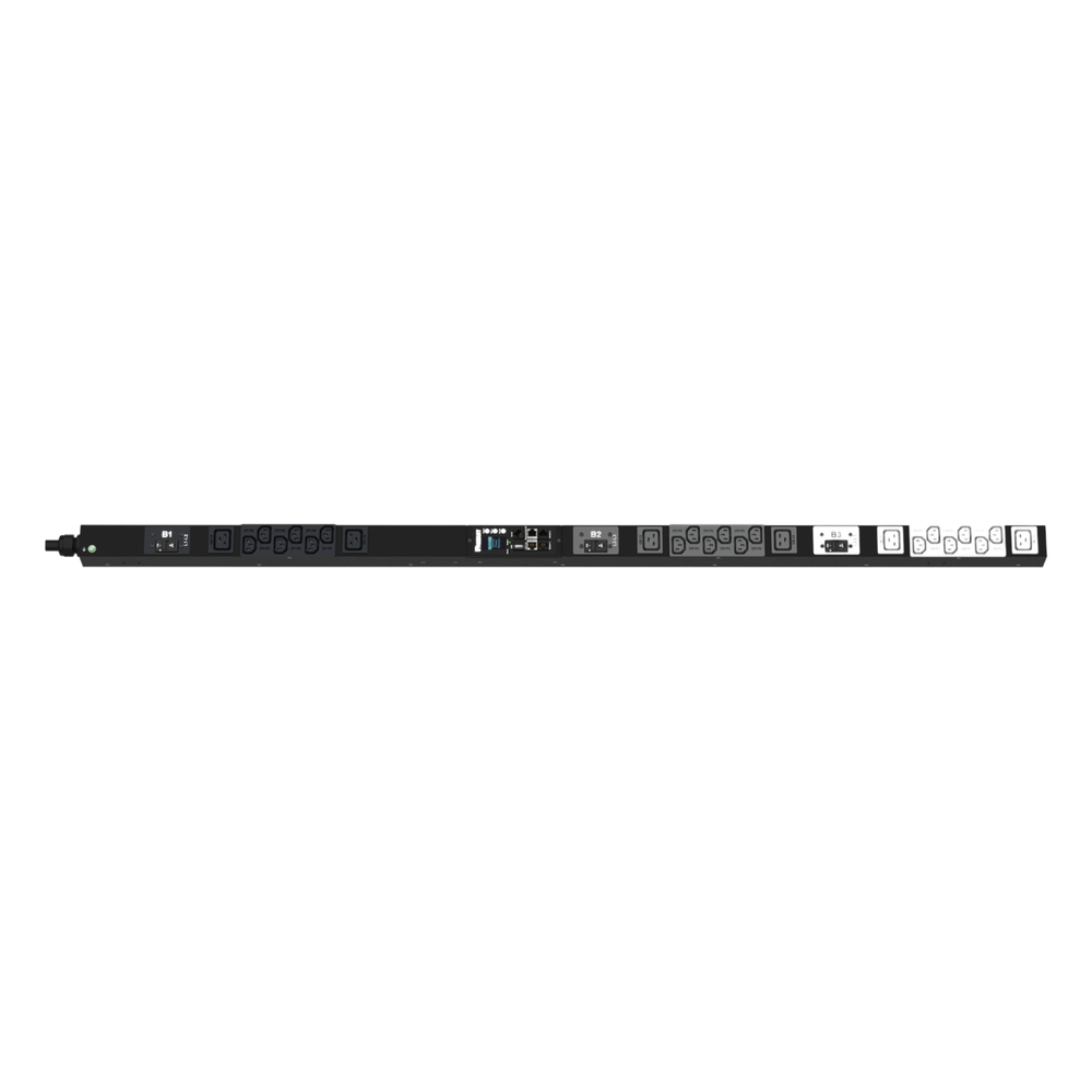 PDU Monitoreable (MI) para Distribución de Energía, Enchufe de Entrada NEMA L21-30P, Con 18 Salidas C13 y 6 C19, de Instalación Vertical, 208 Vca, 30 Amp