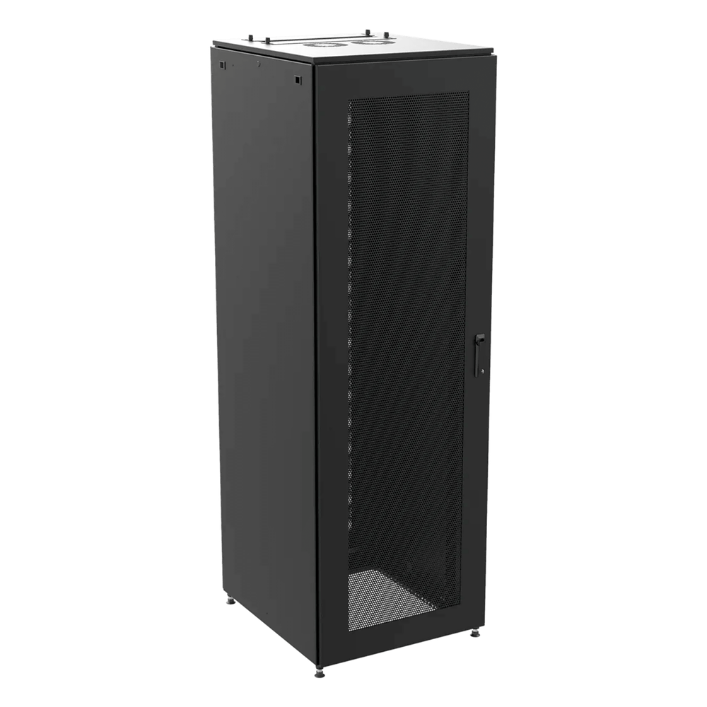 Gabinete de Telecomunicaciones ProLine S1 48 UR  Dimensiones 2350 x 800 x 1200 mm Acero color Negro RAL 9005 / Puertas Perforadas / Certificaciones UL-cUL