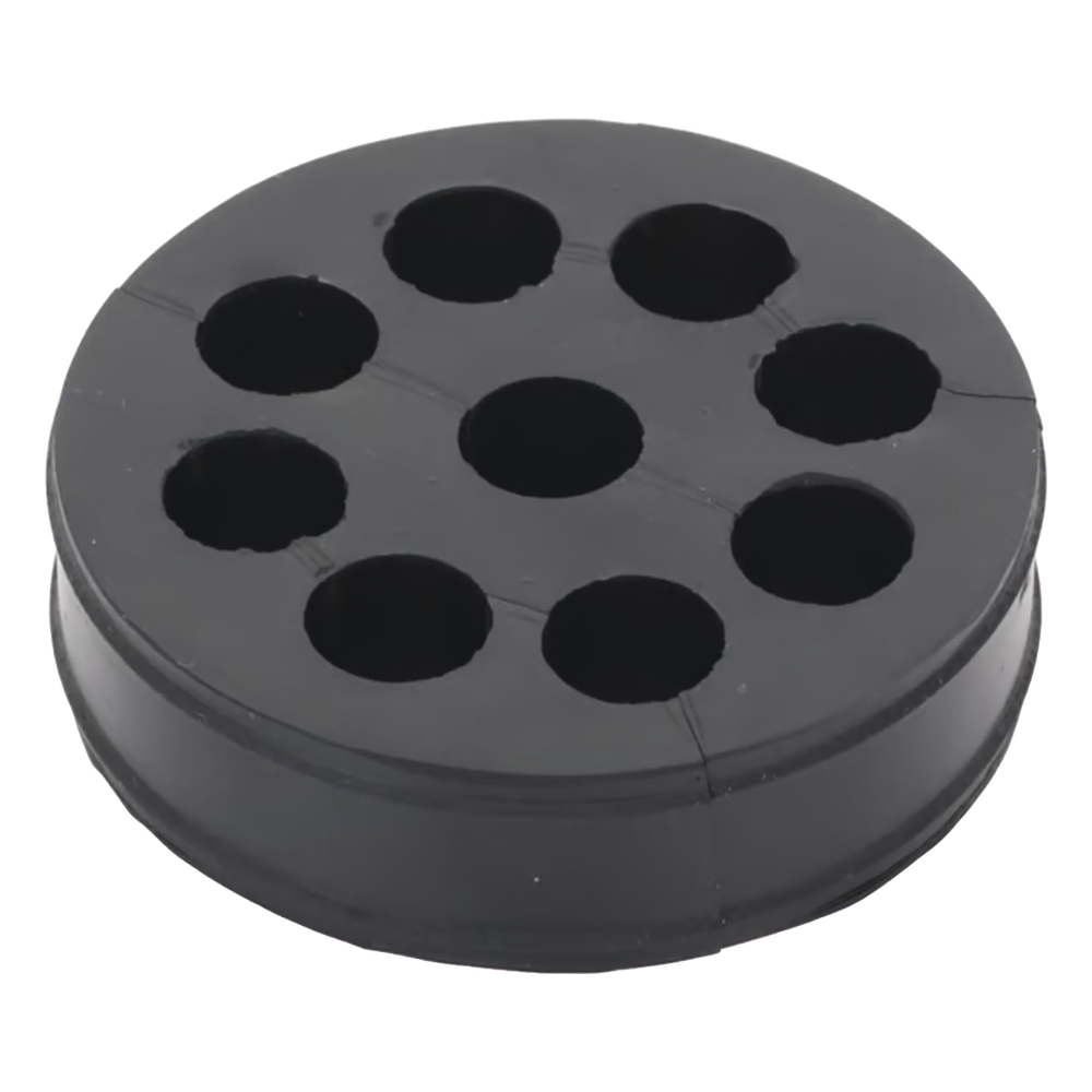 Inserto de Caucho de 4" Con Nueve Orificios para Cable de 1/2 in