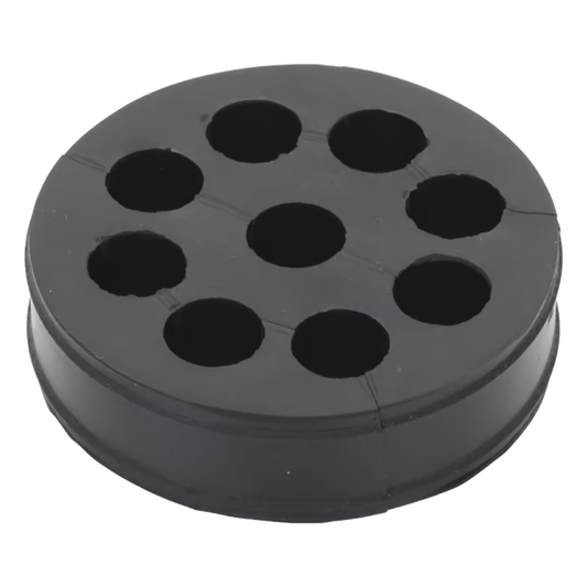 Inserto de Caucho de 4" Con Nueve Orificios para Cable de 1/2 in