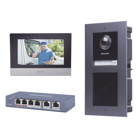 KIT de Videoportero IP con llamada a App de Smartphone y Lector de Tarjetas EM / 2da Generación (Modular) / Montaje para EMPOTRAR incluido