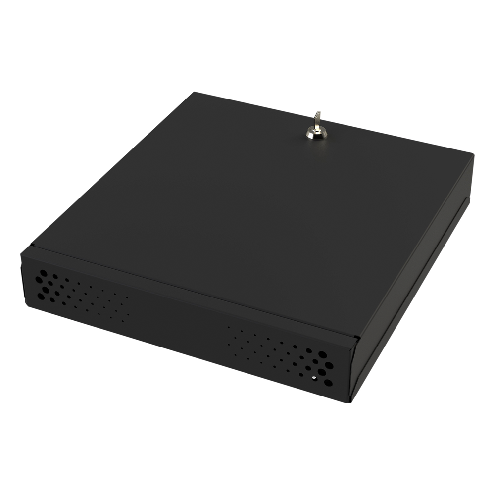 Gabinete Metálico para DVR/NVR. Tamaño Max. de DVR/NVR: 445 x 88 x 400mm (An.xAl.xProf.). Compatible con Fuente SLIM.