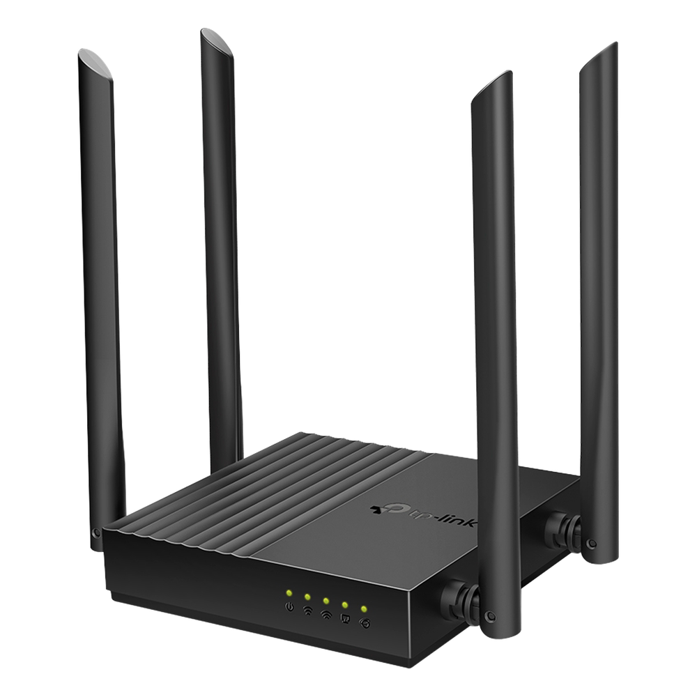 Router Inalámbrico AC 1200 / Doble Banda MU-MIMO / 1 puerto WAN 10/100/1000 Mbps / 4 puertos LAN 10/100/1000 Mbps / Compatible con EasyMesh / Administración Web o App Tether