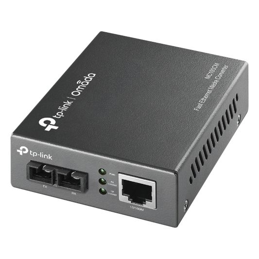 Convertidor Fibra Óptica Multimodo /  1 Puerto RJ45 10/100 Mbps / Puerto Fibra Óptica SC 100 Mbps / Hasta 2 Km / Plug and Play