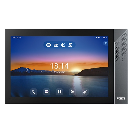 Monitor IP/SIP para interior con Android, Wi-Fi, Bluetooth, Pantalla táctil de 10.1", audio de 2 vías, PoE, 8 interfaces de entrada de alarma.