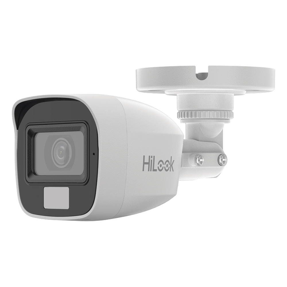 [Dual Light + ColorVu] Bala TURBOHD 3K megapixel / 20 mts IR + 20 mts luz blanca / Lente 2.8 (105° de Visión) / Exterior IP66 / Audio por Coaxitron / TVI-AHD-CVI-CVBS / Metal  / Smart-Hybrid light