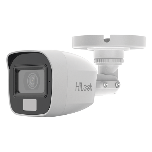 [Dual Light + ColorVu] Bala TURBOHD 3K megapixel / 20 mts IR + 20 mts luz blanca / Lente 2.8 (105° de Visión) / Exterior IP66 / Audio por Coaxitron / TVI-AHD-CVI-CVBS / Metal  / Smart-Hybrid light