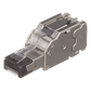 Plug RJ45 Blindado, Instalación Recta, Terminación en Campo Certificable, Compatible con Cat5e, Cat6 y Cat6A, Color Plata, Paquete de 10 Piezas
