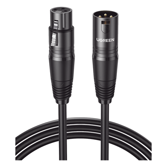Cable para Micrófono XLR Tipo Canon Macho a Hembra | 5 Metros Plug & Play | Anti interferencias | Triple Blindaje | Alta Calidad | Color Negro