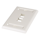 Placa de Pared Vertical, Salida Para 2 Puertos Keystone, Con Espacios Para Etiquetas, Color Blanco Mate
