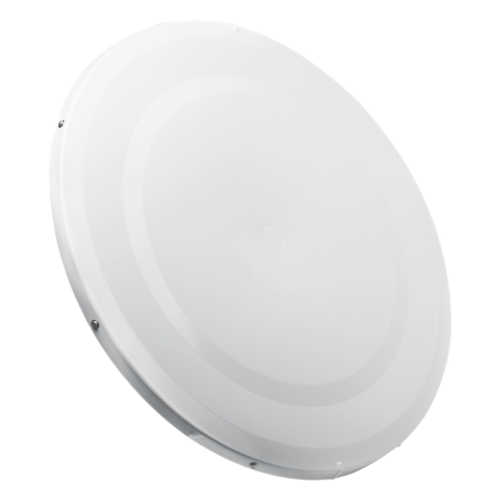 Antena Direccional de Alto Rendimiento / 33.0 ± 1 dBi  / 3 ft / 5.9-7 GHz / Conectores SMA Hembra Inverso / Alto Aislamiento al Ruido / Fácil Montaje y herraje de acero inoxidable /  Radomo Incluido