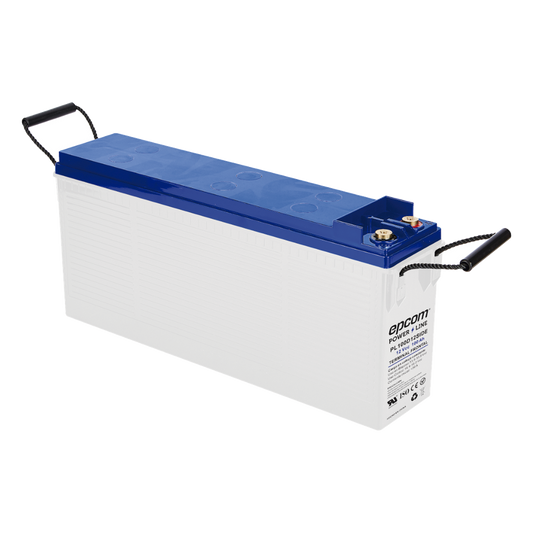 Batería de Ciclo Profundo AGM-VRLA / 12V 100Ah (10h) / Placas Gruesas Alta Densidad / Carcasa Ignífuga UL94-V0 / Terminal M8 / Baja Autodescarga / 1620A Cortocircuito
