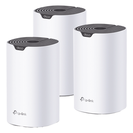 Kit 3 Routers Inalámbricos MESH Interior para Hogar / Doble Banda Wi-Fi 5 AC1900 Mbps / 3 Puerto Gigabit WAN/LAN / 3 Antenas Internas / Administración Mediante la App Deco (iOS, Android)