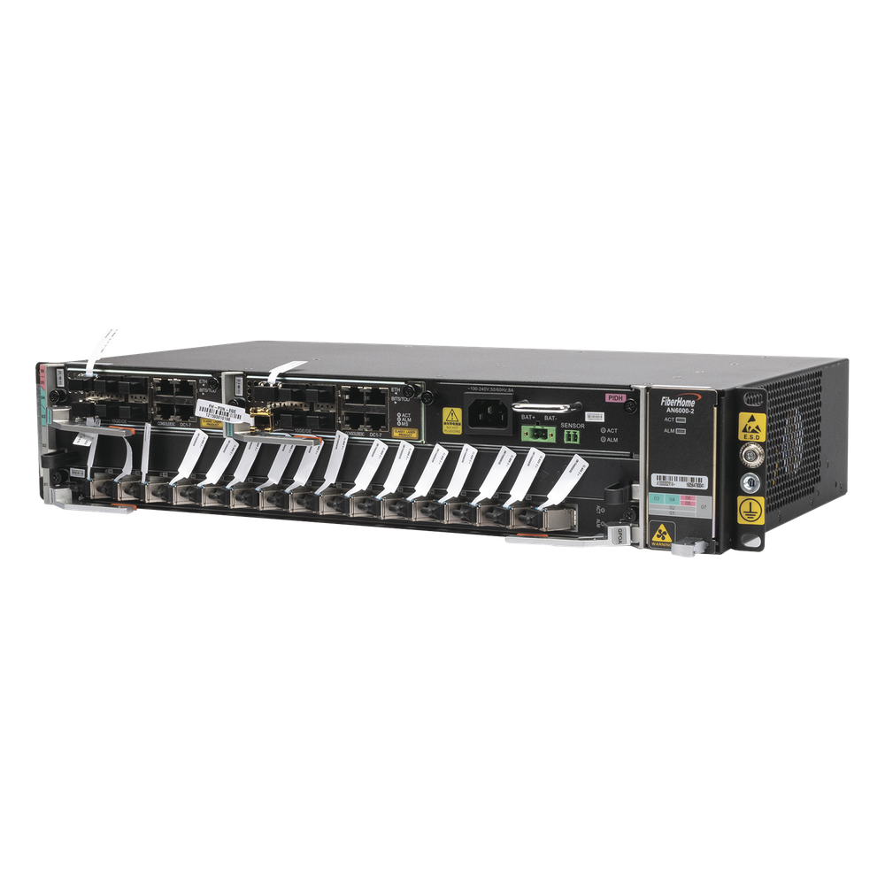 OLT Carrier Class Modular GPON, 2 Ranuras, Incluye 1 Tarjeta GPOA de 16 puertos GPON, 1 Fuente de CA, 2 UR, Gestión por UNM2000, CLI, Incluye Instalación de Software UNM2000, (Interoperabilidad con ONUs de Terceros sin Costo)