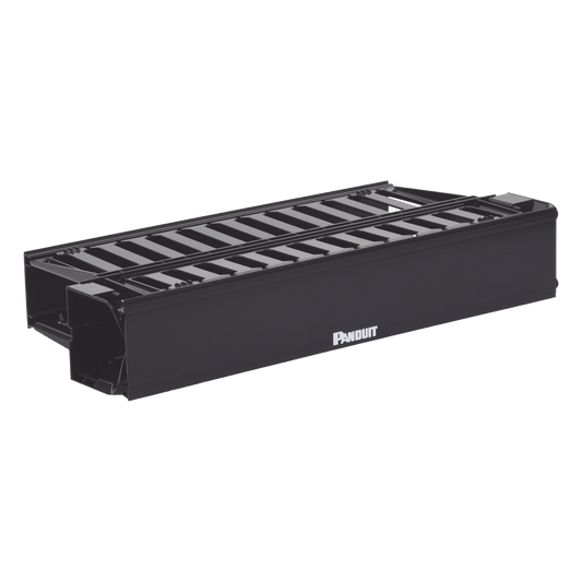 Organizador de Cables Horizontal PatchLink, Doble (Frontal y Posterior), Con Tapa Extendida, Para Rack de 19in, 2UR