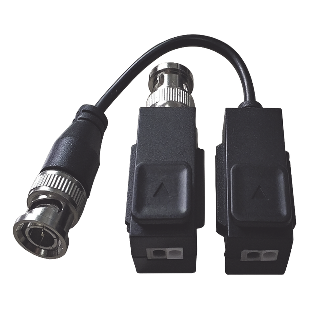 Kit de Transceptor (Balluns) TURBOHD con Boton Push / Hasta 8 MP (4K) / 100% Cobre / Soporta HD-TVI / AHD / CVI / CVBS / Audio por Coaxitron / Datos para Menu de Configurar de Cámaras