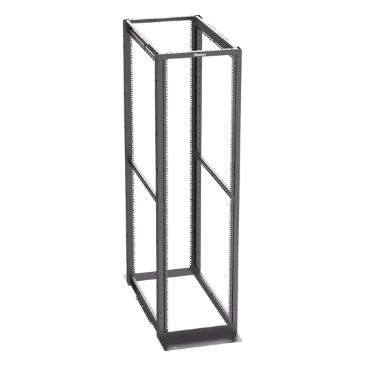 Rack de Cuatro Postes Estándar de 19", Rieles Con Orificio Para Tuerca Enjaulada, Profundidad Máxima de 41.5 in, 45 Unidades de Rack, Color Negro