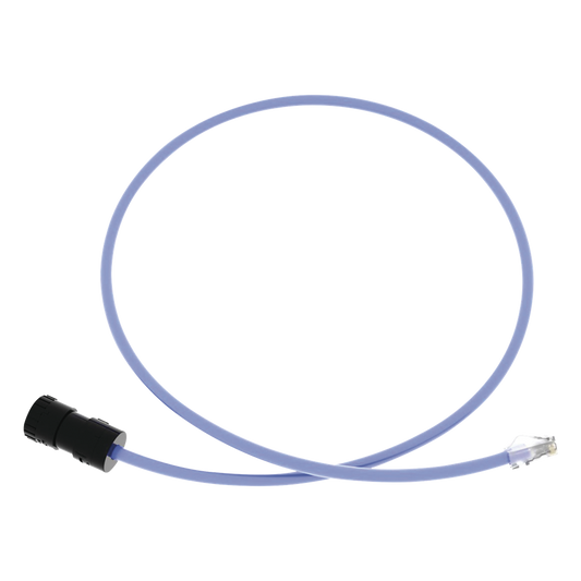 Cable de Conexión en Campo Jack a Plug RJ45, Categoría 6A, CMP (Plenum), 1 Metro (3.28 Pies), Color Azul
