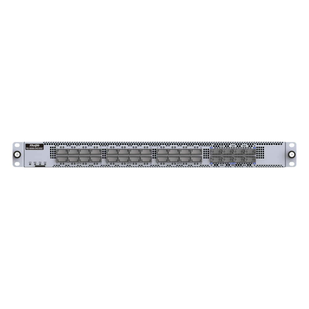 Switch Data Center 200GE / 24 Puertos QSFP56 200G + 8 QSFP-DD 400G / 16.0 Tbps 5350 Mpps / RDMA RoCEv2 PFC ECN Lossless Ethernet / Capa 3 Spine-Leaf VXLAN EVPN / BGP OSPF MLAG / 1 RU Fuentes 1+1 Hot-Swap
