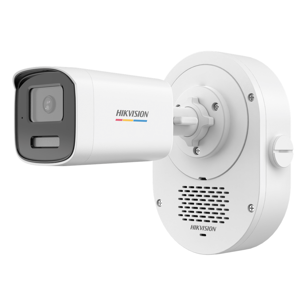 Bala IP 4 Megapixel / ColorVu 3.0 + SoundMax / Lente 4 mm / Dual Light 50 mts (164 ft) IR + Luz Blanca / Bocina + Micrófono Integrados / AcuSense Lite / Exterior IP67 / WDR 120 dB / PoE / Micro SD