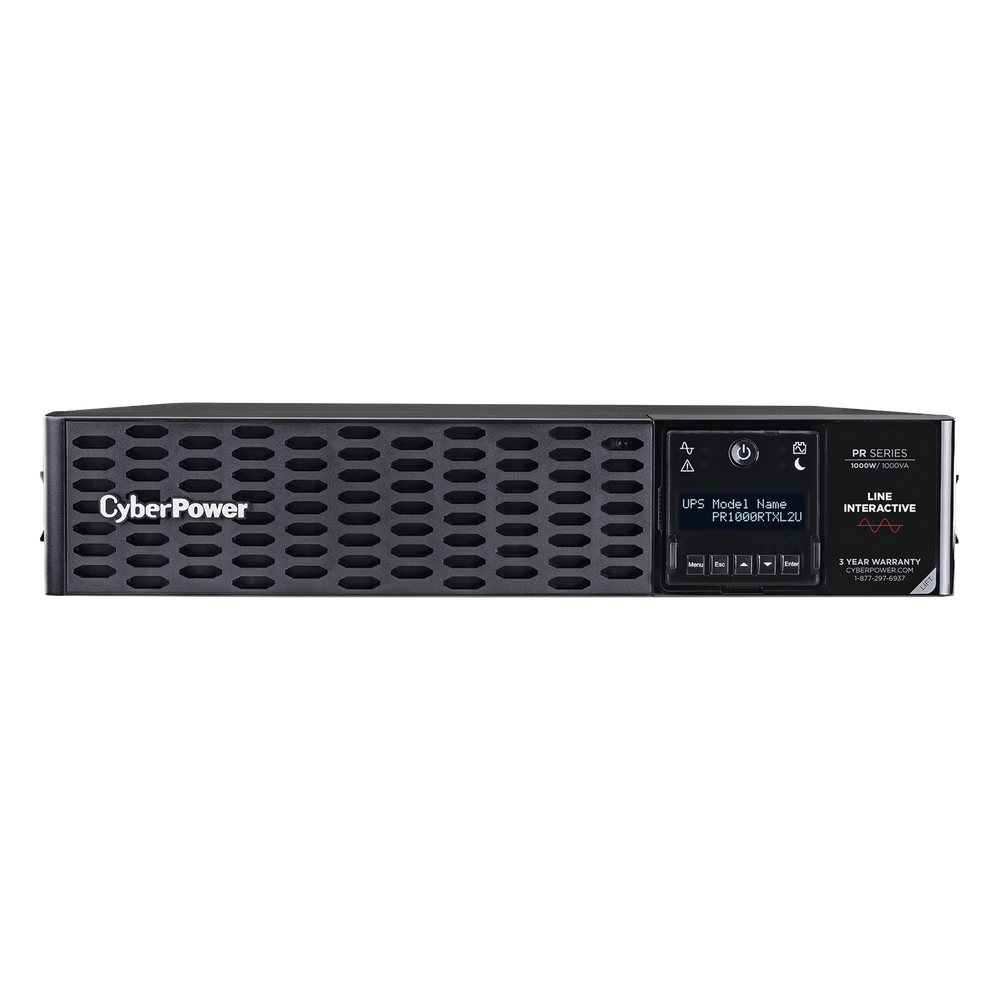 UPS de 1000 VA/1000 W, Topología Línea Interactiva, Entrada 120 Vca NEMA 5-15P, Onda Senoidal Pura, Torre o Rack 2 UR, Con 8 Tomas NEMA 5-15R