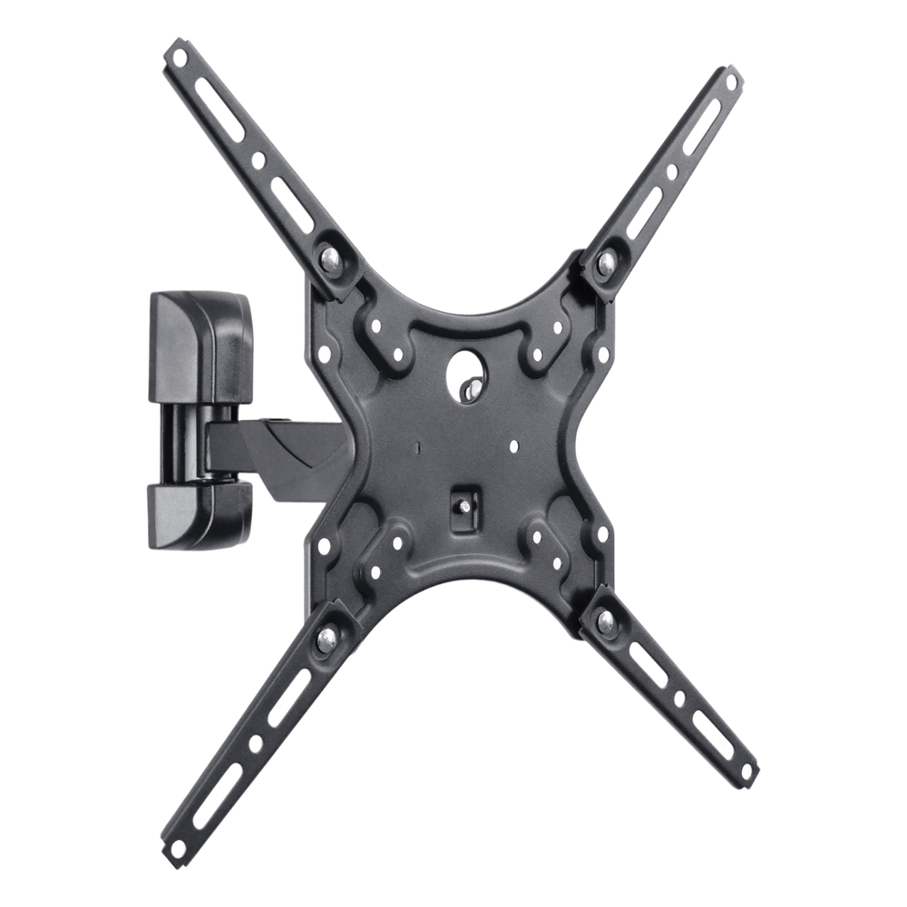 Soporte de pared para pantallas de 32-60 pulg. (81.28-142.24 cm) / VESA desde 100 x 100 hasta 400 x 400 / Carga Máxima 25 kg (55 lb) / Extensión 226 mm / Inclinación +10°  / Instalación Hook-and-Hang / Acabado Epoxíd